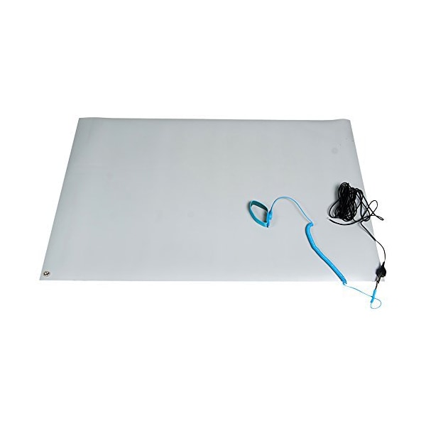 ESD Anti-Static Table Mat Kit, 18 In. x 24 In., Gray